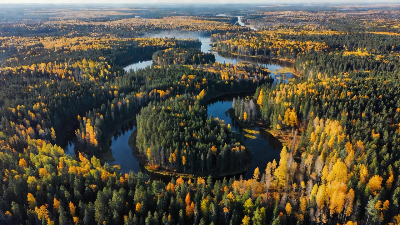 Aerial view of Boreal Forest