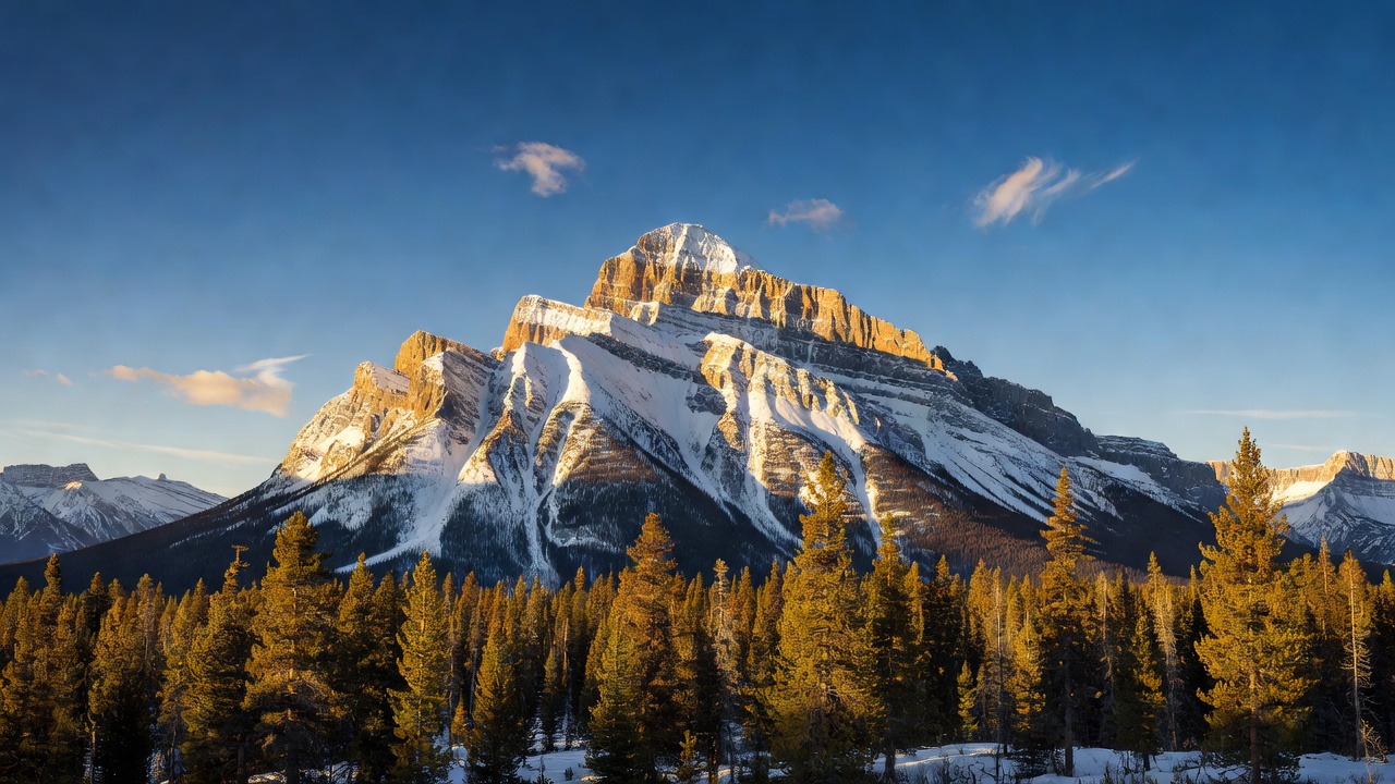 Sunrise over the Canadian Rockies