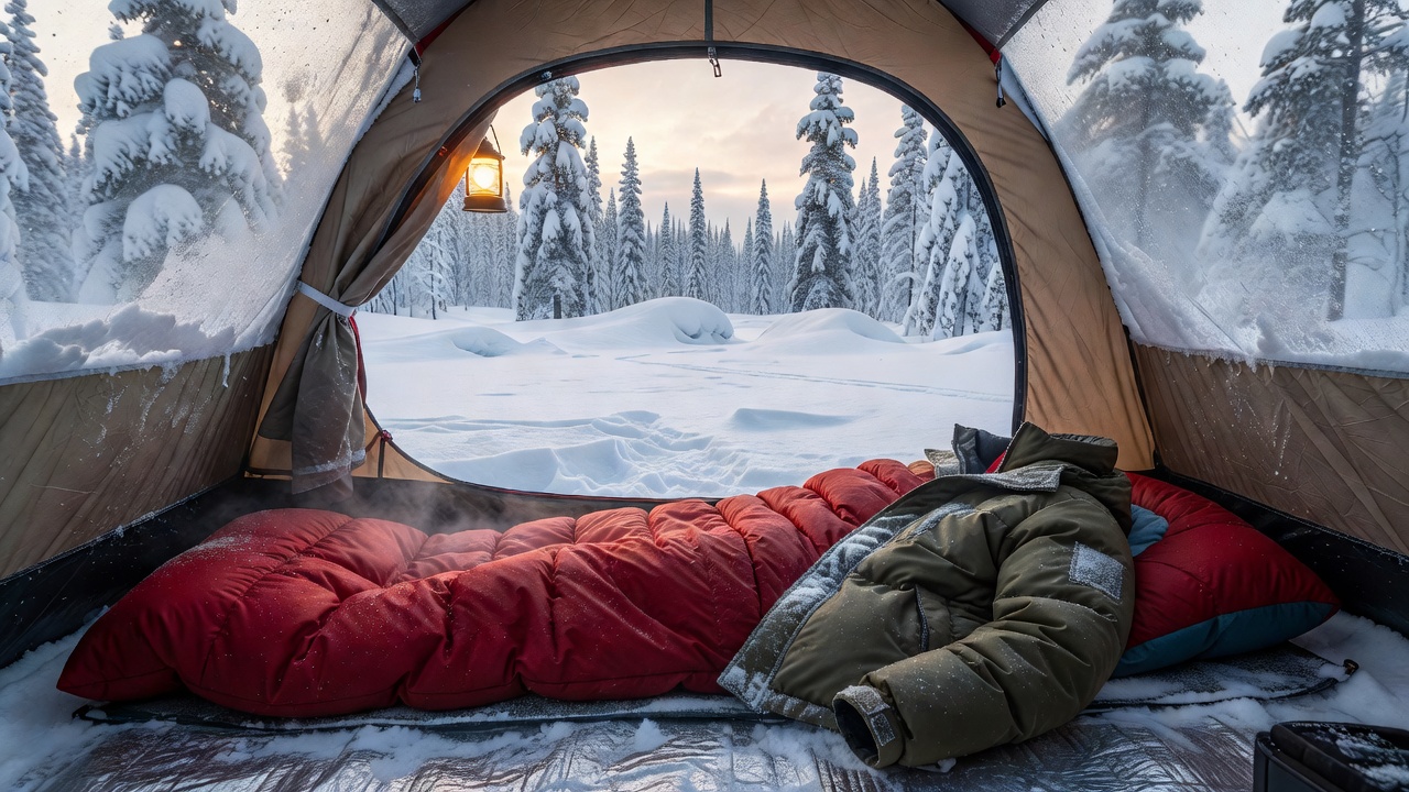Deep winter camping